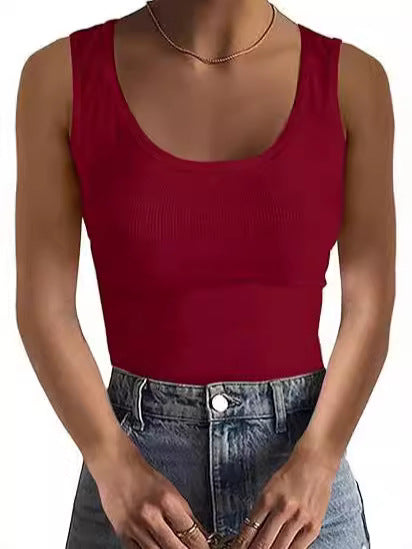 Ribbed Square-Neck Tank
