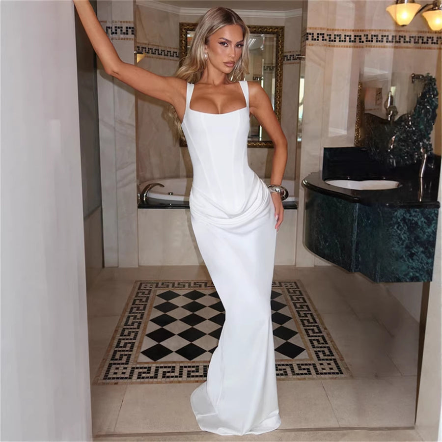 Claudia Square-Neck Bodycon Dress