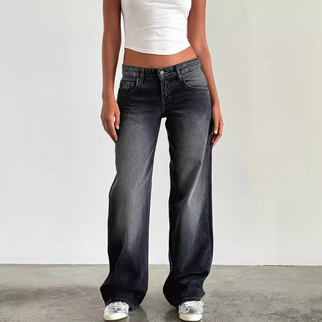 Classic High-Waist Straight Jeans