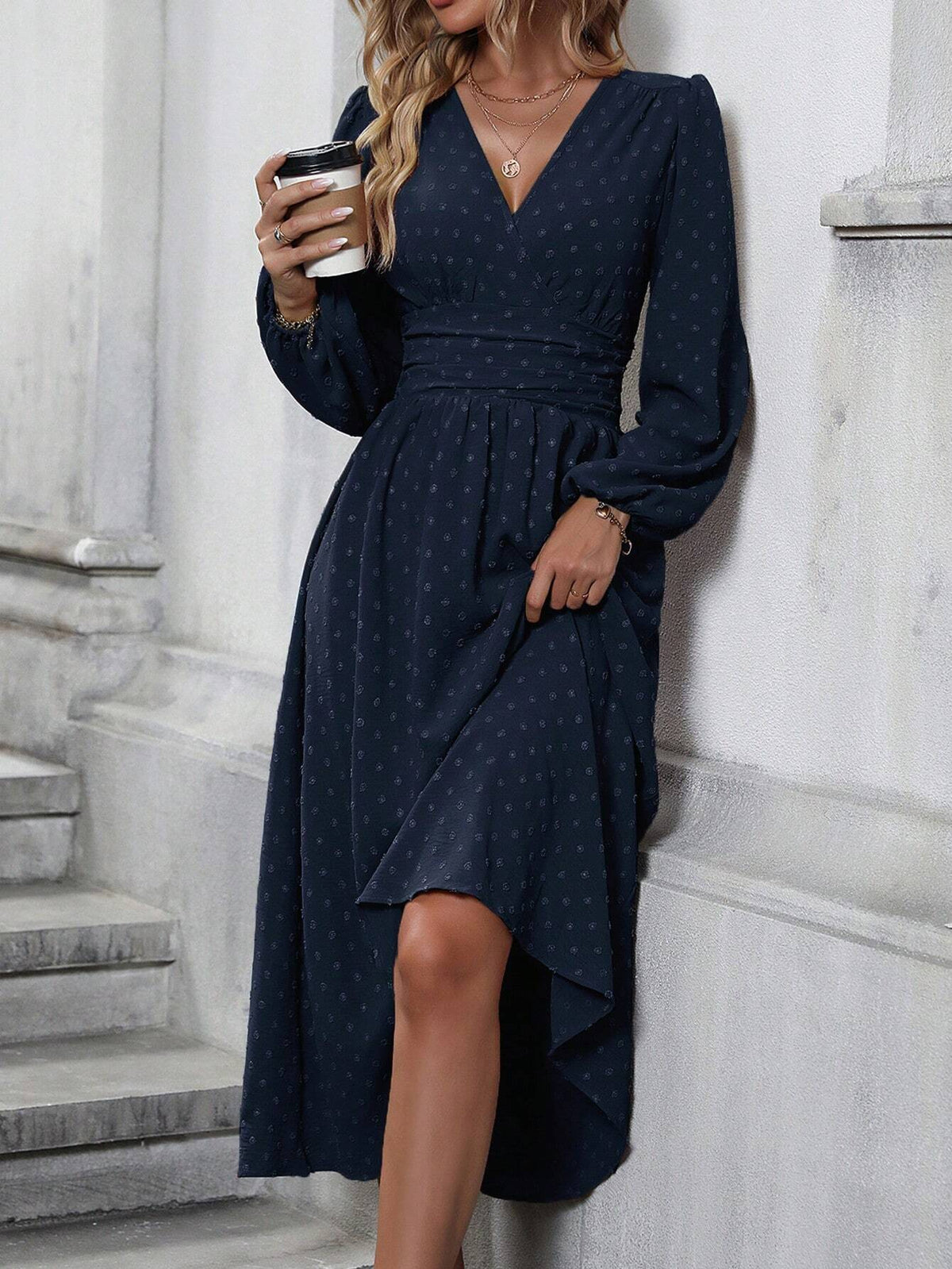 Coco Pom-Pom Wrap Dress