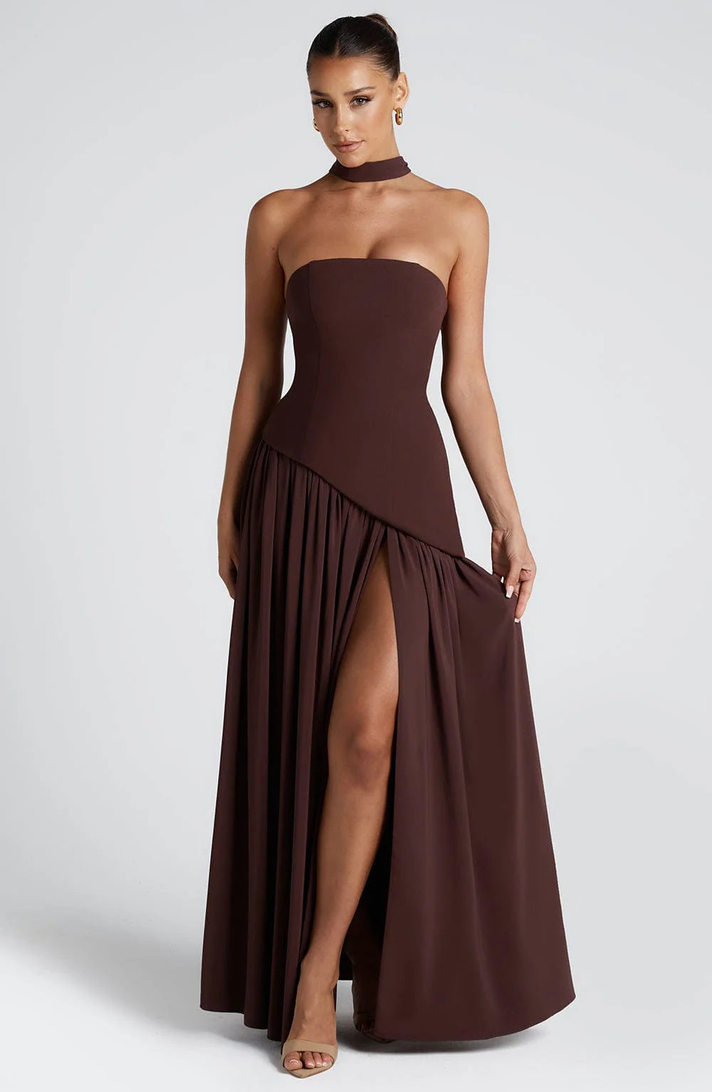 Sienna Crossover Bodycon Maxi Dress