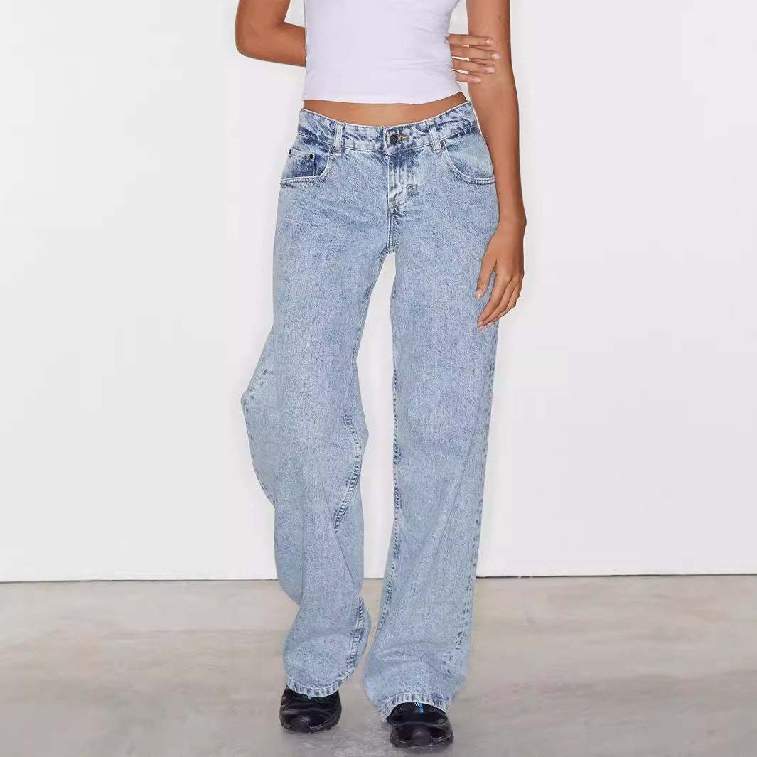 Classic High-Waist Straight Jeans
