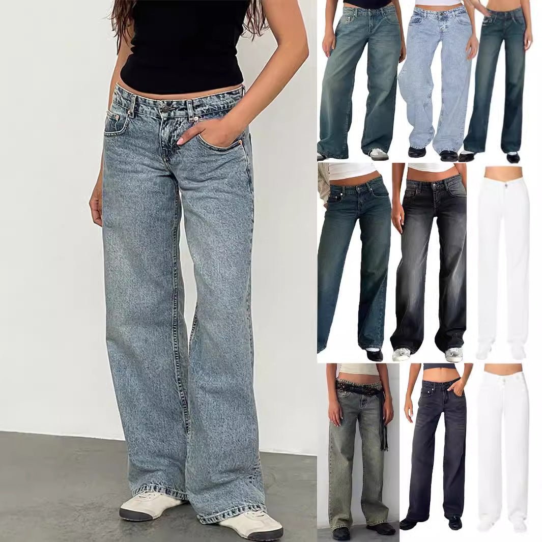 Classic High-Waist Straight Jeans