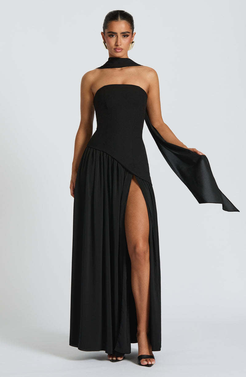 Sienna Crossover Bodycon Maxi Dress