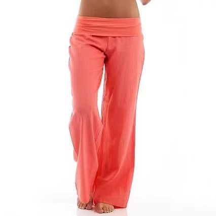 Bamboo Wide-Leg Pull-On Pants