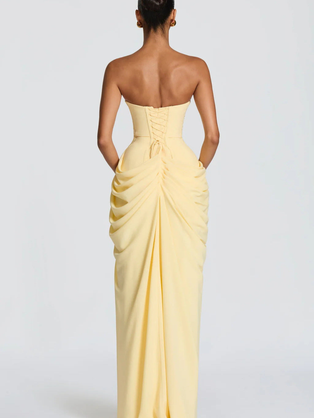 Aurora One-Shoulder Backless Gown