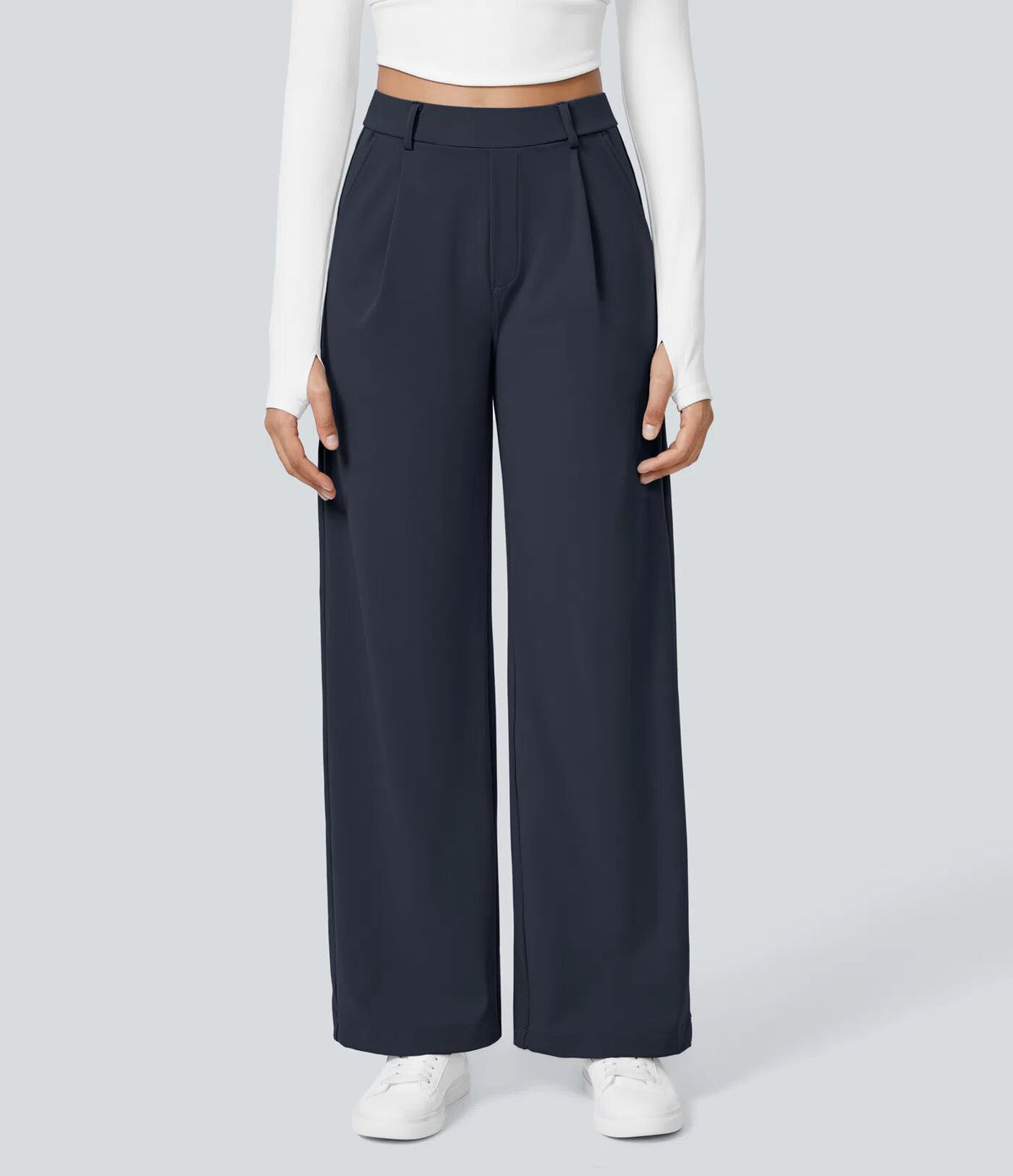 Laurent High-Waist Straight Trousers