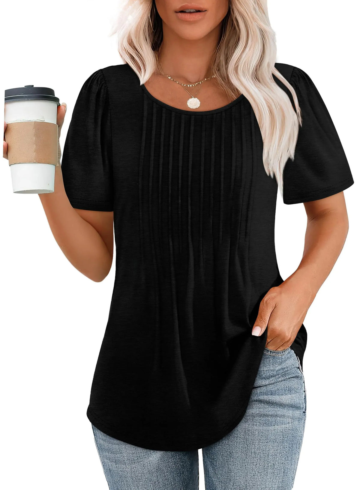 Plissé Relaxed Crew Tee