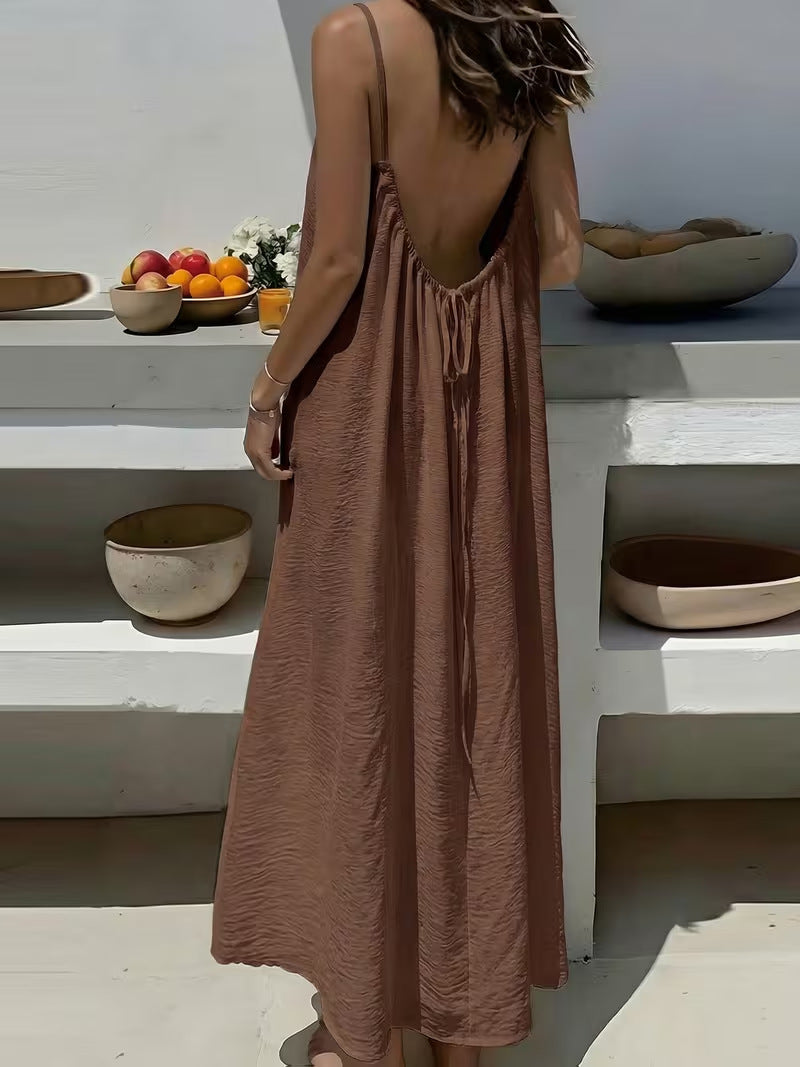 Solène Strappy Open-Back Maxi