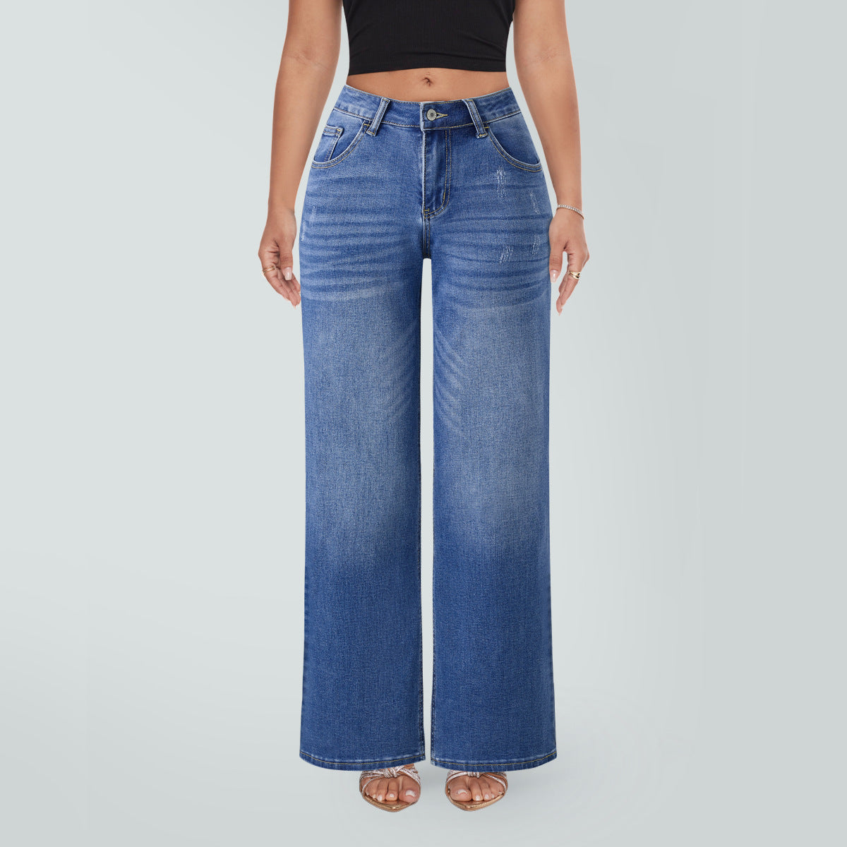 Brooklyn High-Waist Wide-Leg Jeans