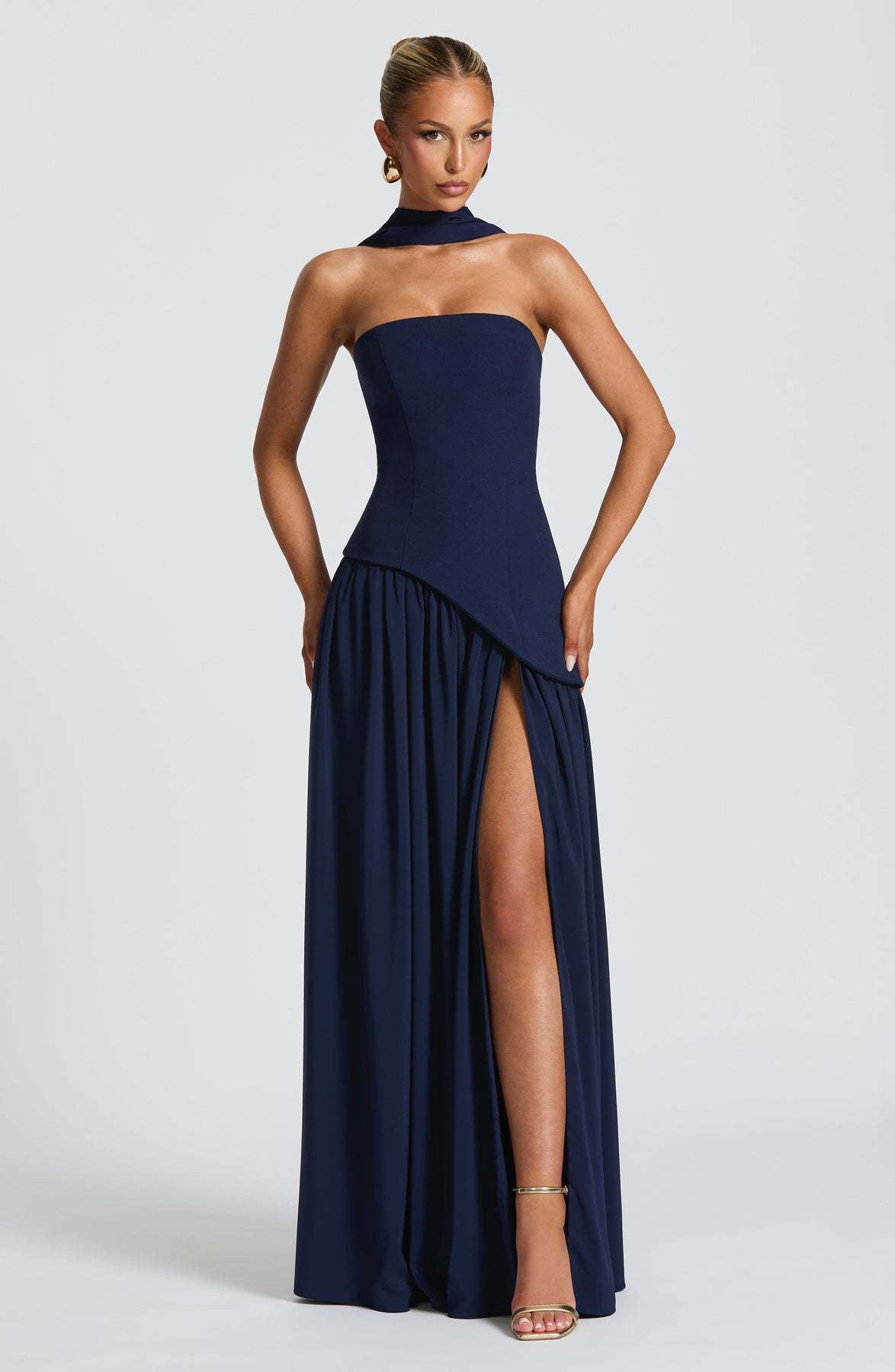 Sienna Crossover Bodycon Maxi Dress