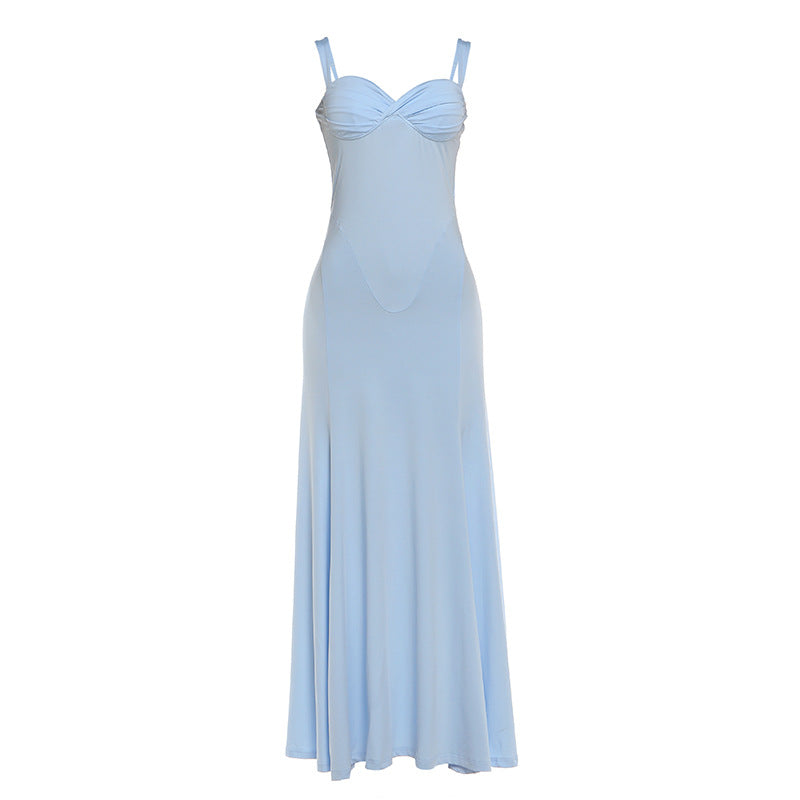 Juliette Cross-Front Open-Back Dress