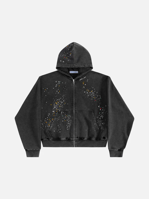 Crystal Zip-Up Hoodie