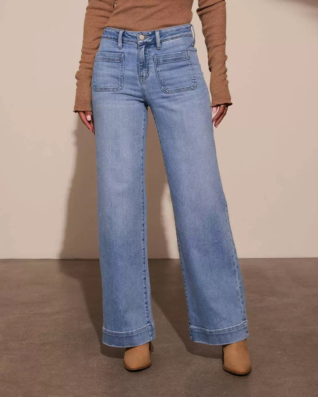 Harlow High-Rise Wide-Leg Jeans