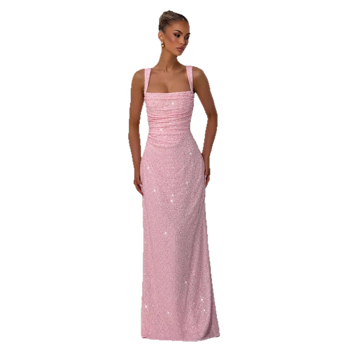 Blush Sequin Tube Gown