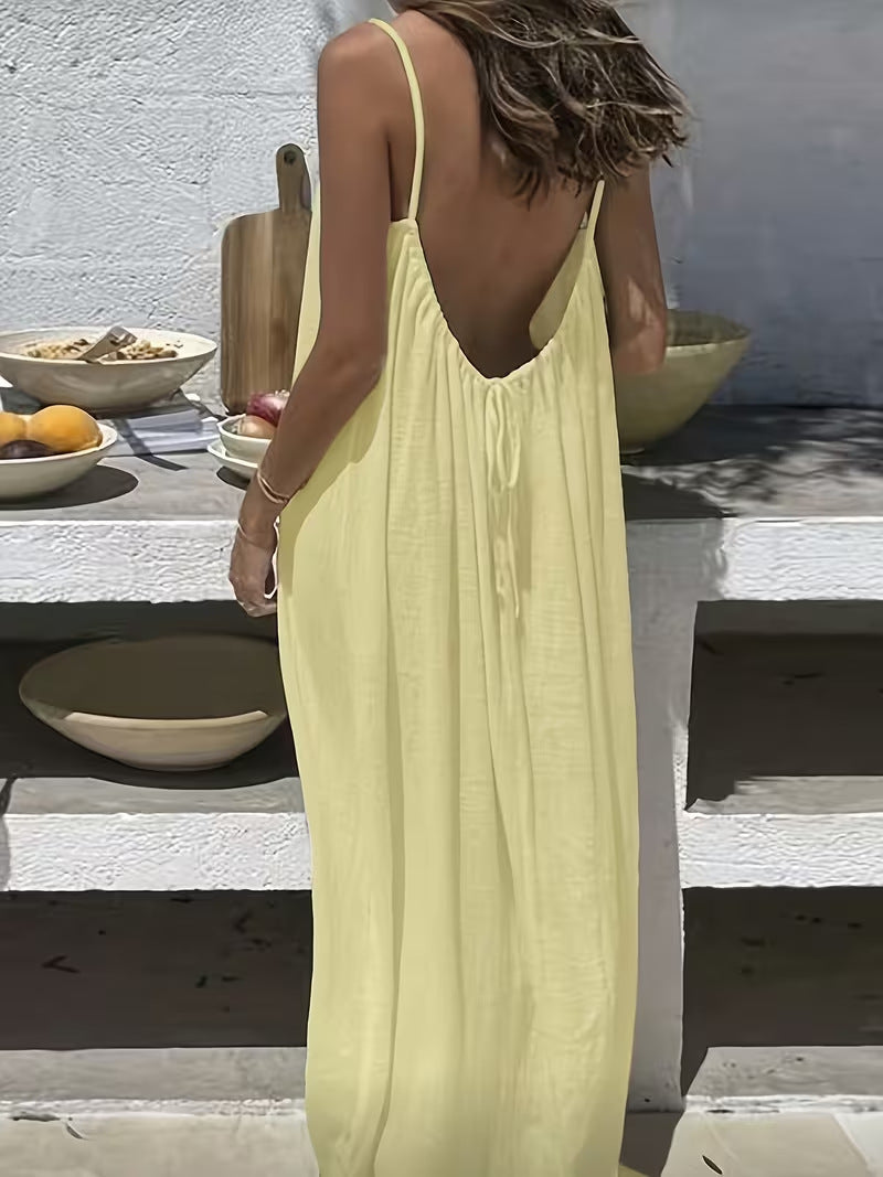 Solène Strappy Open-Back Maxi