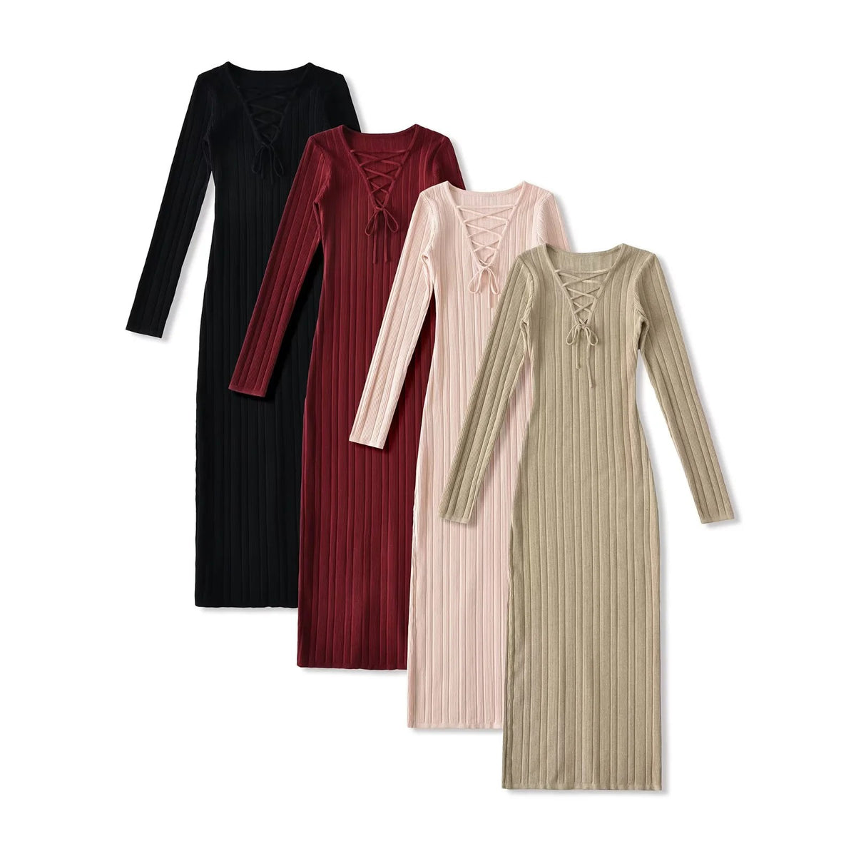 Isla Twist-Knit Maxi Dress