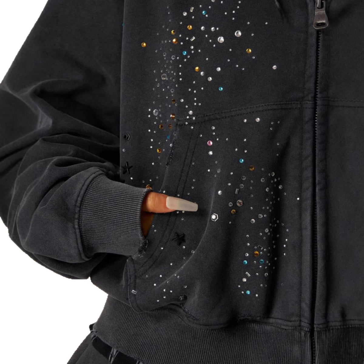 Crystal Zip-Up Hoodie