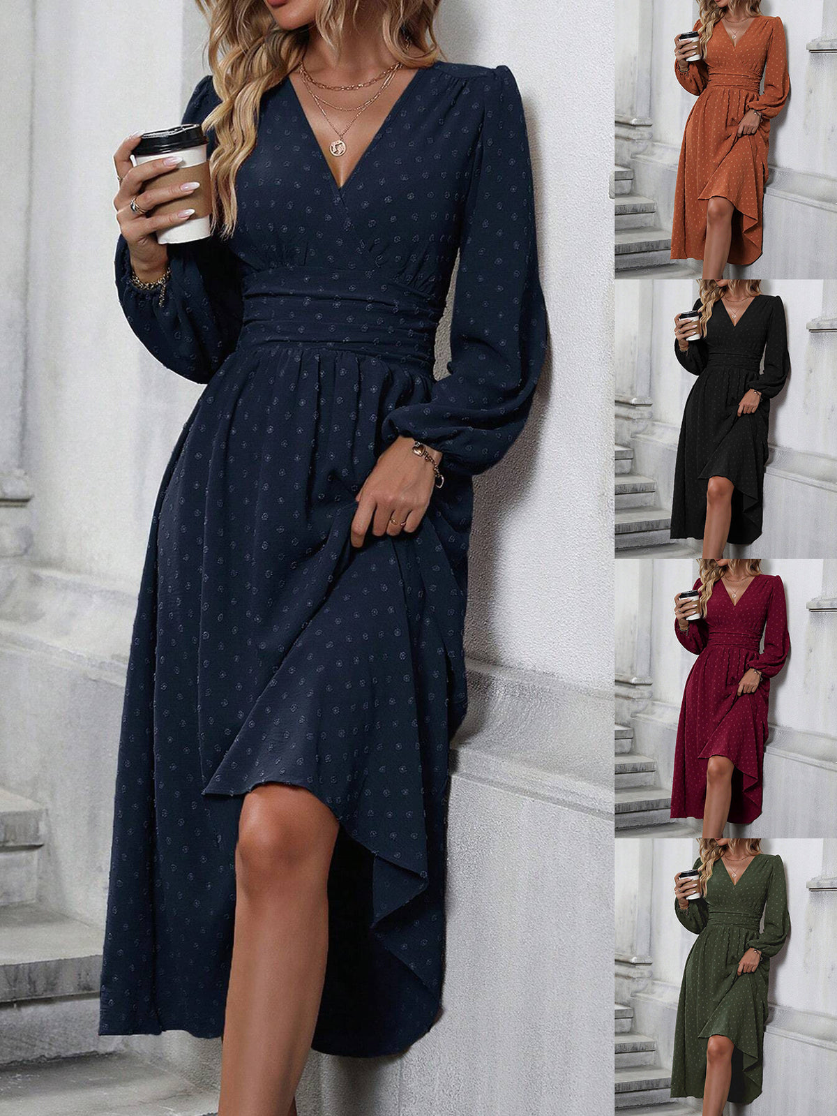 Coco Pom-Pom Wrap Dress