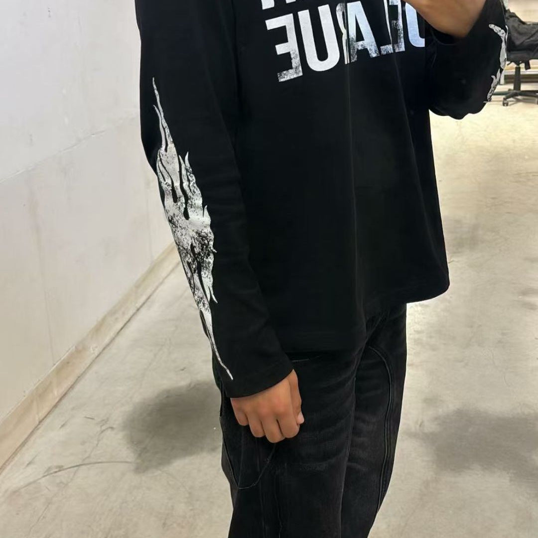 Seoul Cotton Graphic Long-Sleeve Tee