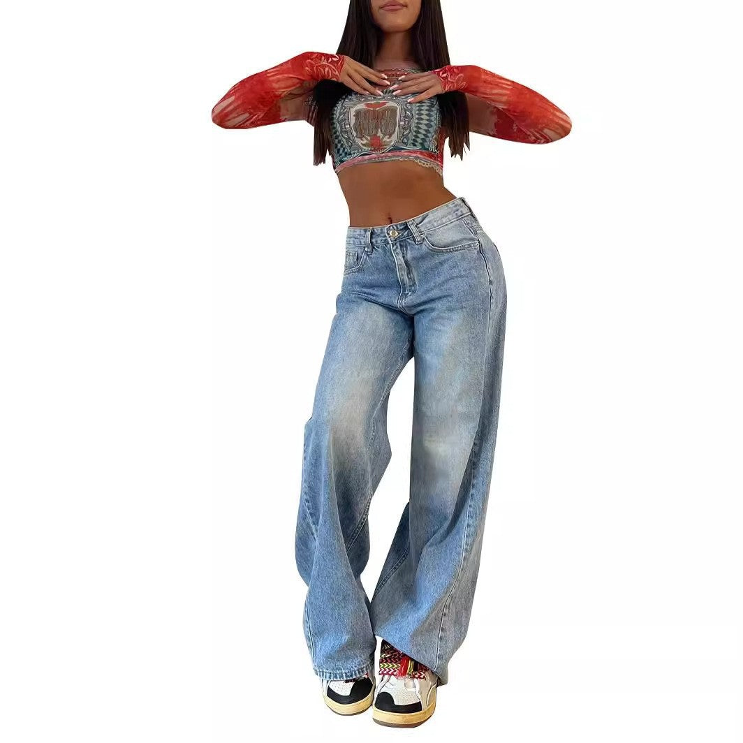 Classic High-Waist Straight Jeans