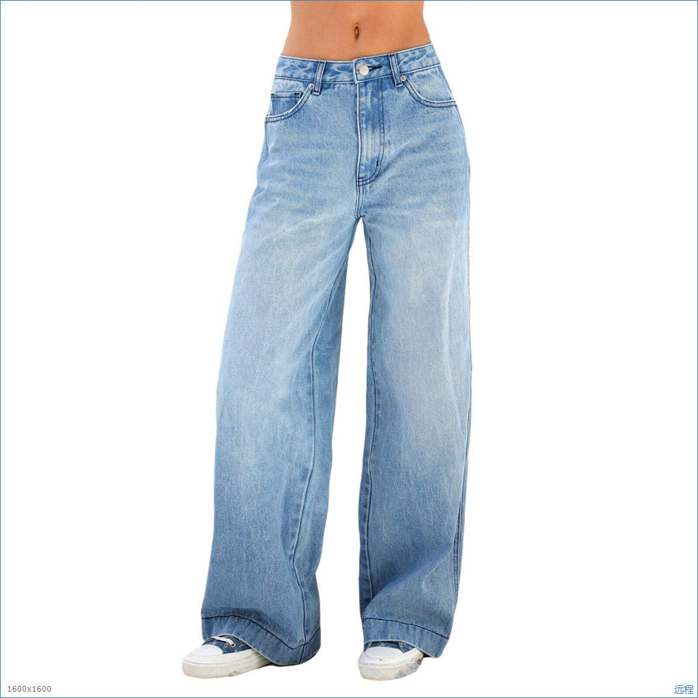 Classic High-Waist Straight Jeans