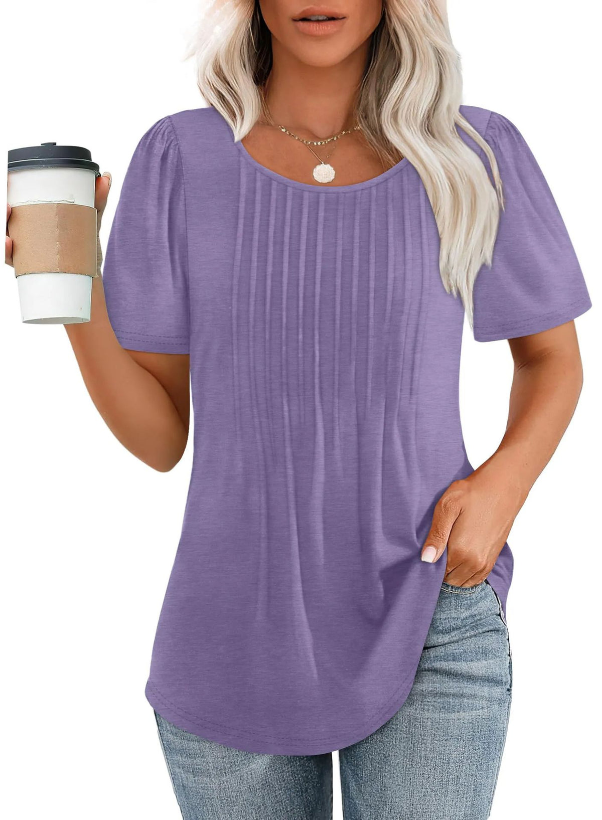 Plissé Relaxed Crew Tee