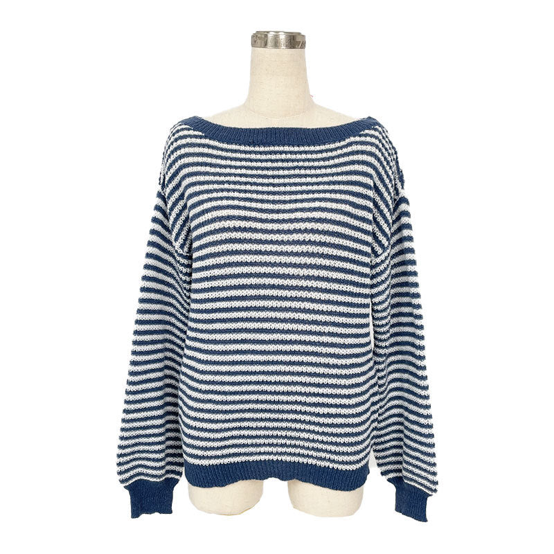 Margot Off-Shoulder Striped Knit