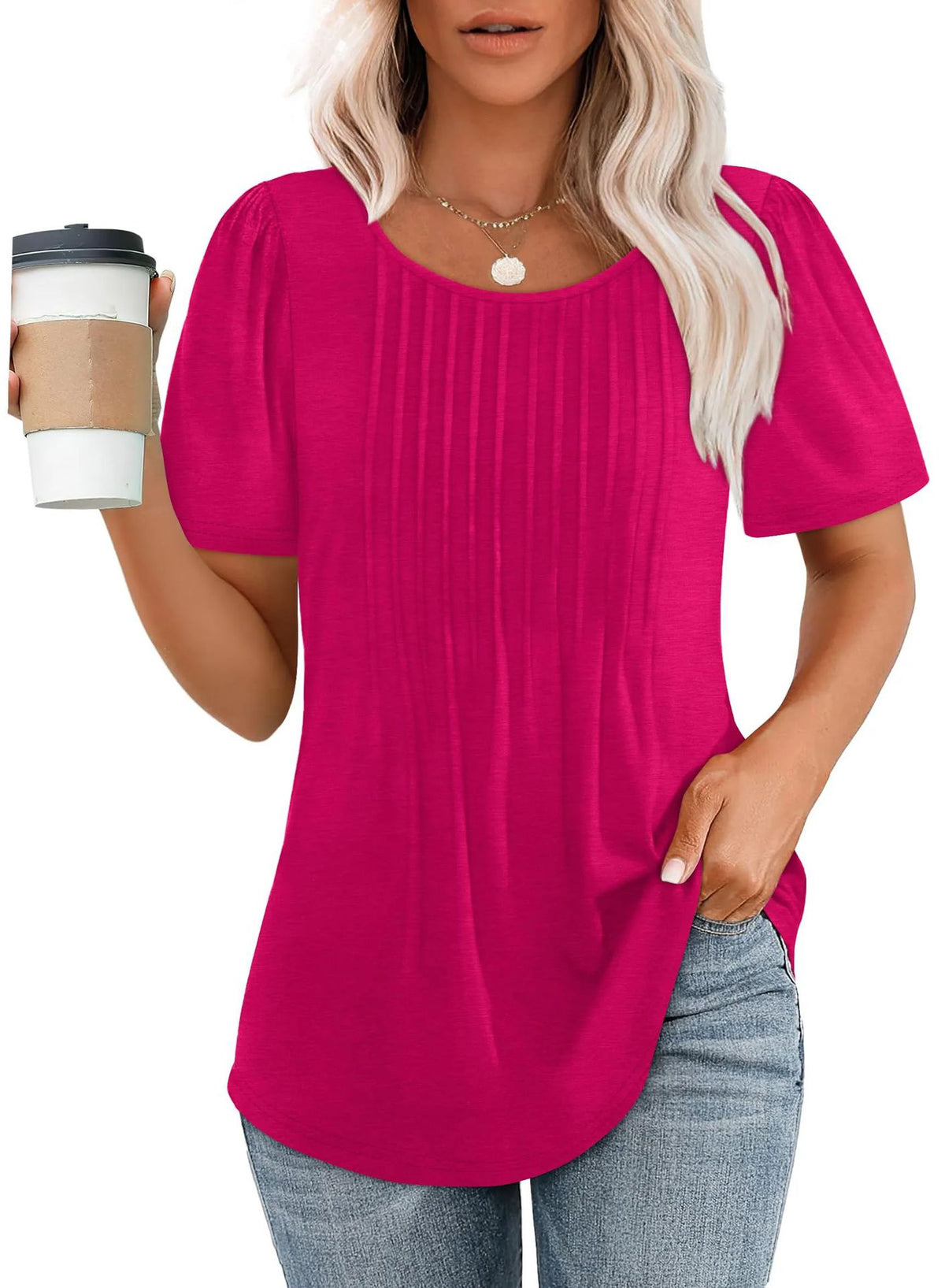 Plissé Relaxed Crew Tee