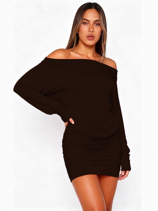 Noir Asymmetric Bodycon Dress