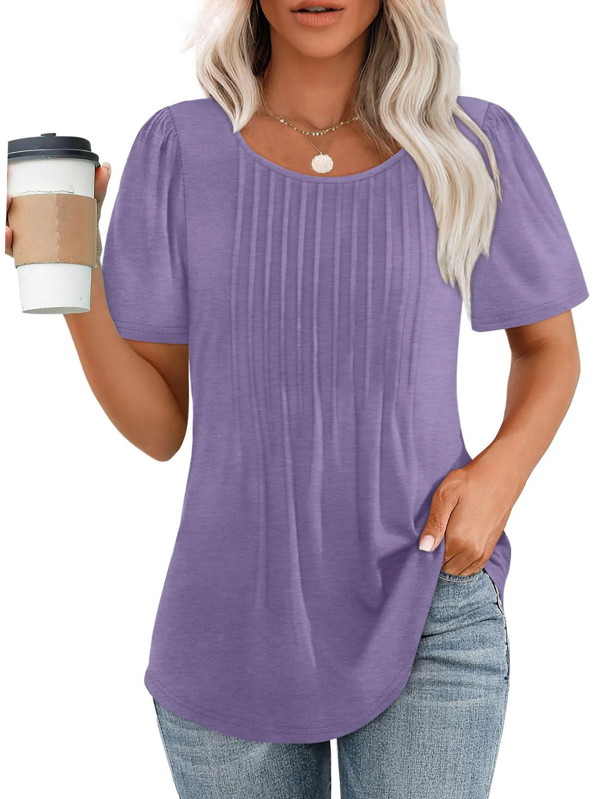 Plissé Relaxed Crew Tee