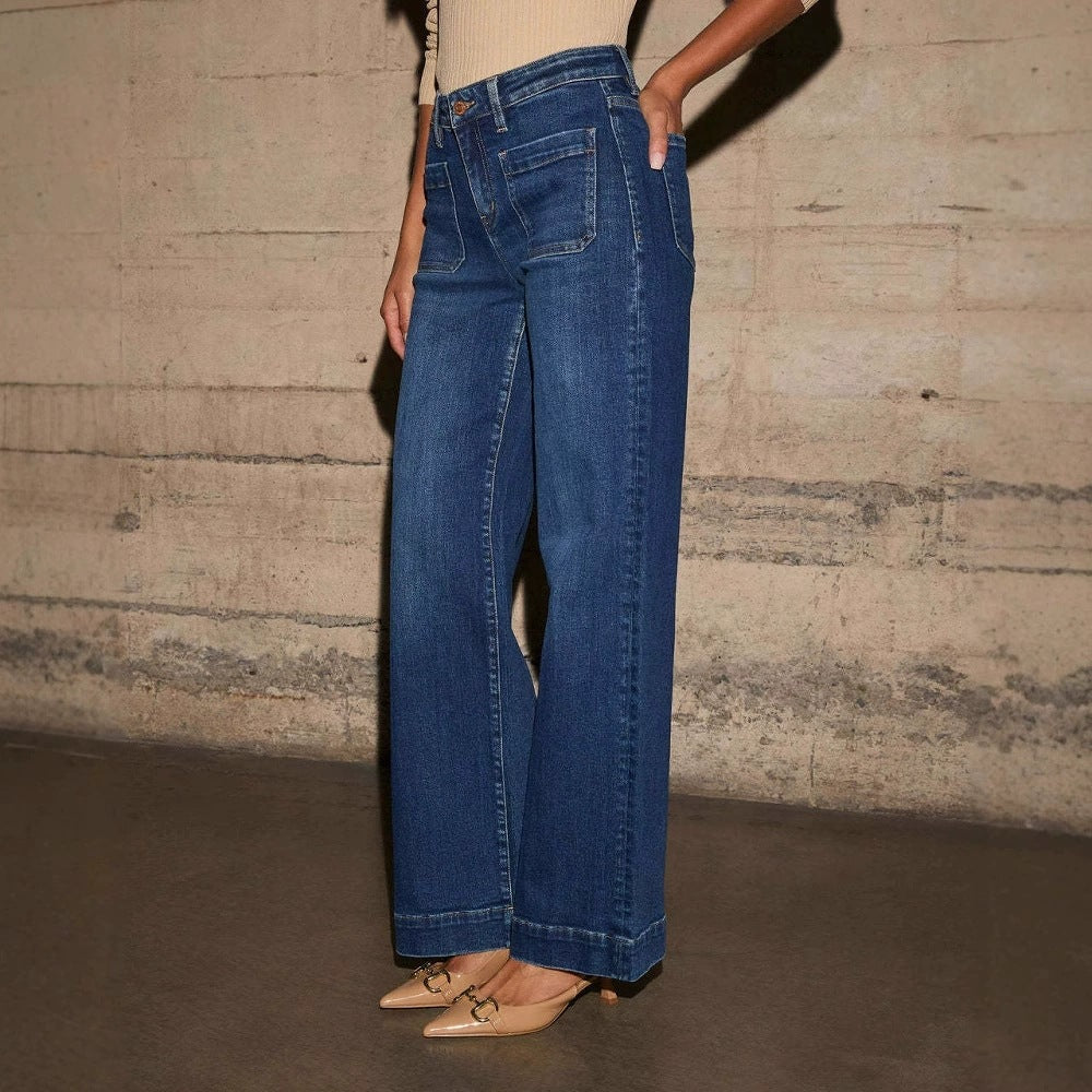 Harlow High-Rise Wide-Leg Jeans
