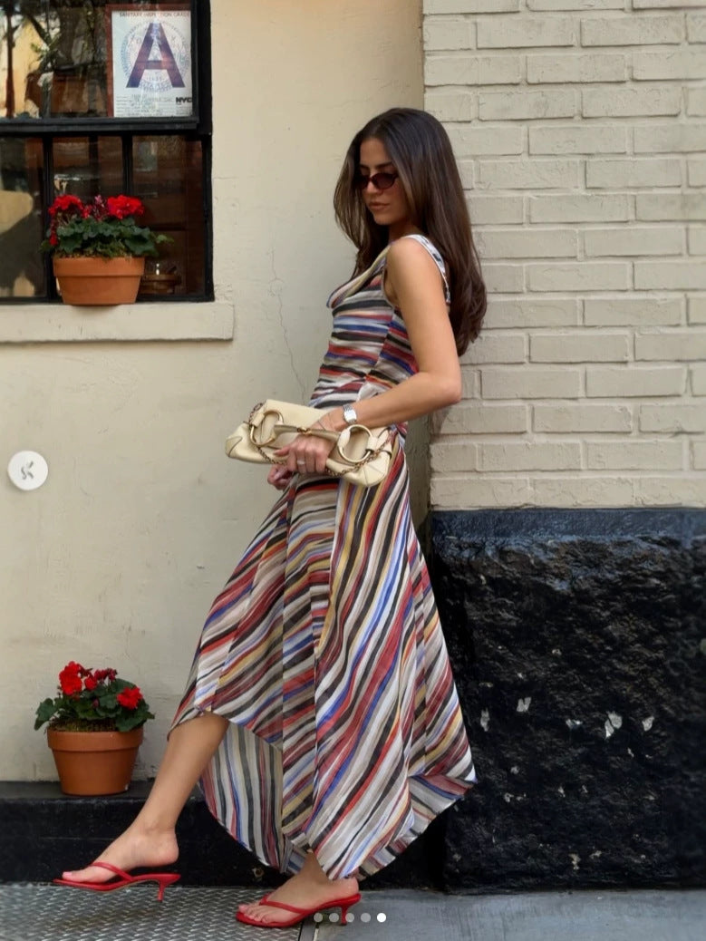 Capri Striped Slip Dress