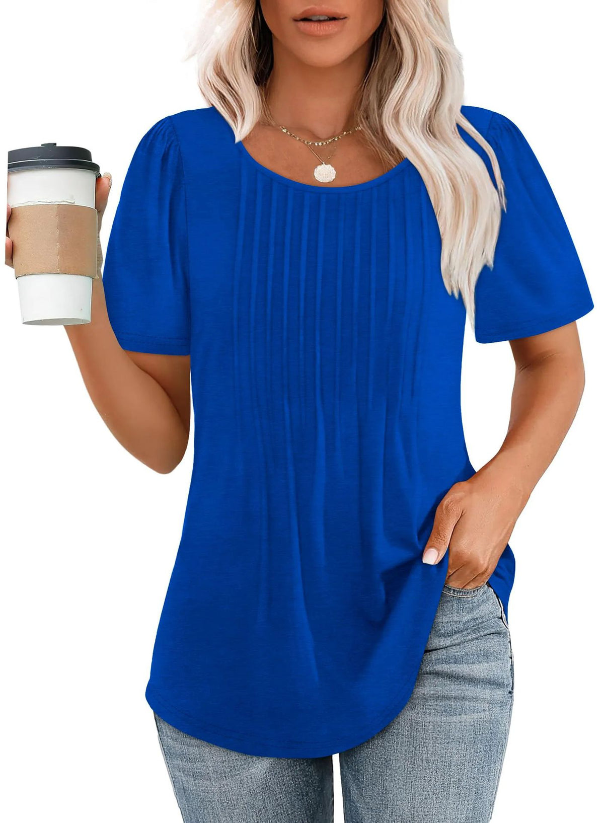 Plissé Relaxed Crew Tee