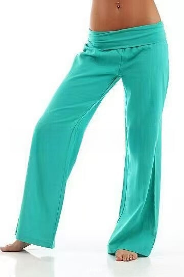 Bamboo Wide-Leg Pull-On Pants
