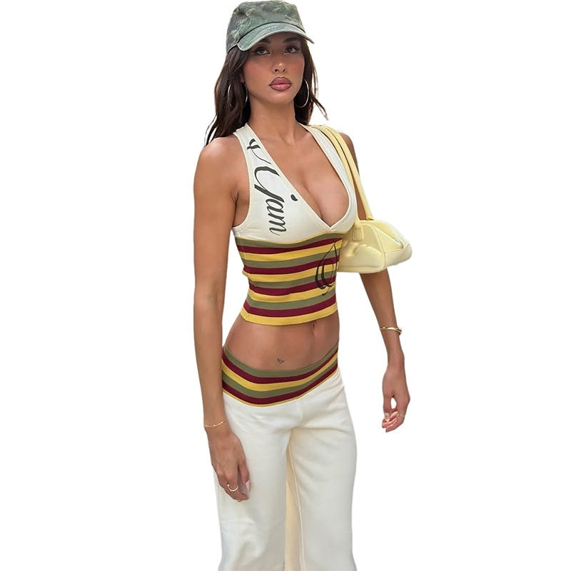 Sunny Crop Top & Flare Set