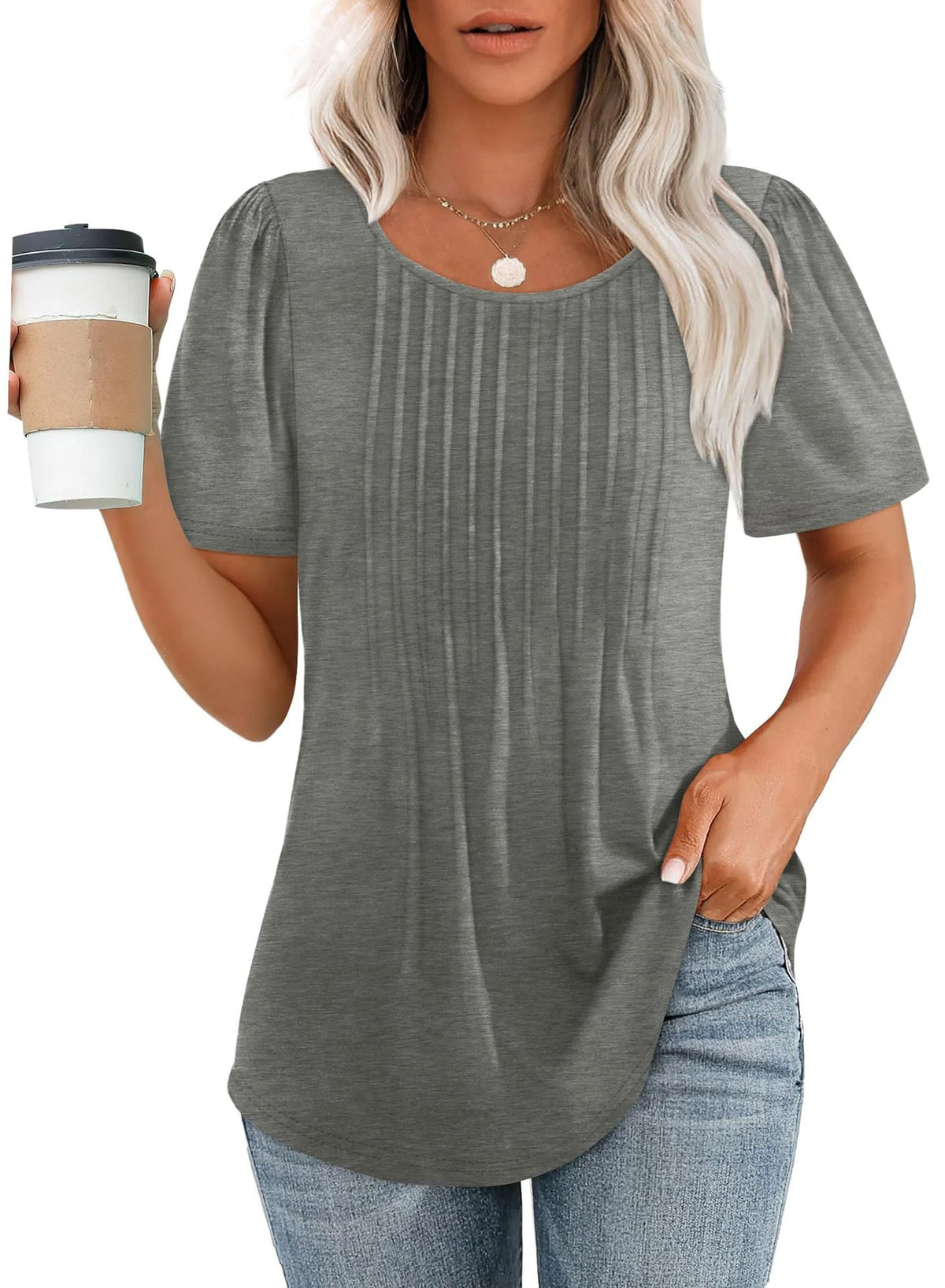 Plissé Relaxed Crew Tee
