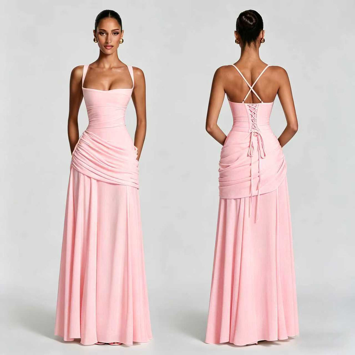 Seraphine Ruched Chiffon Dress