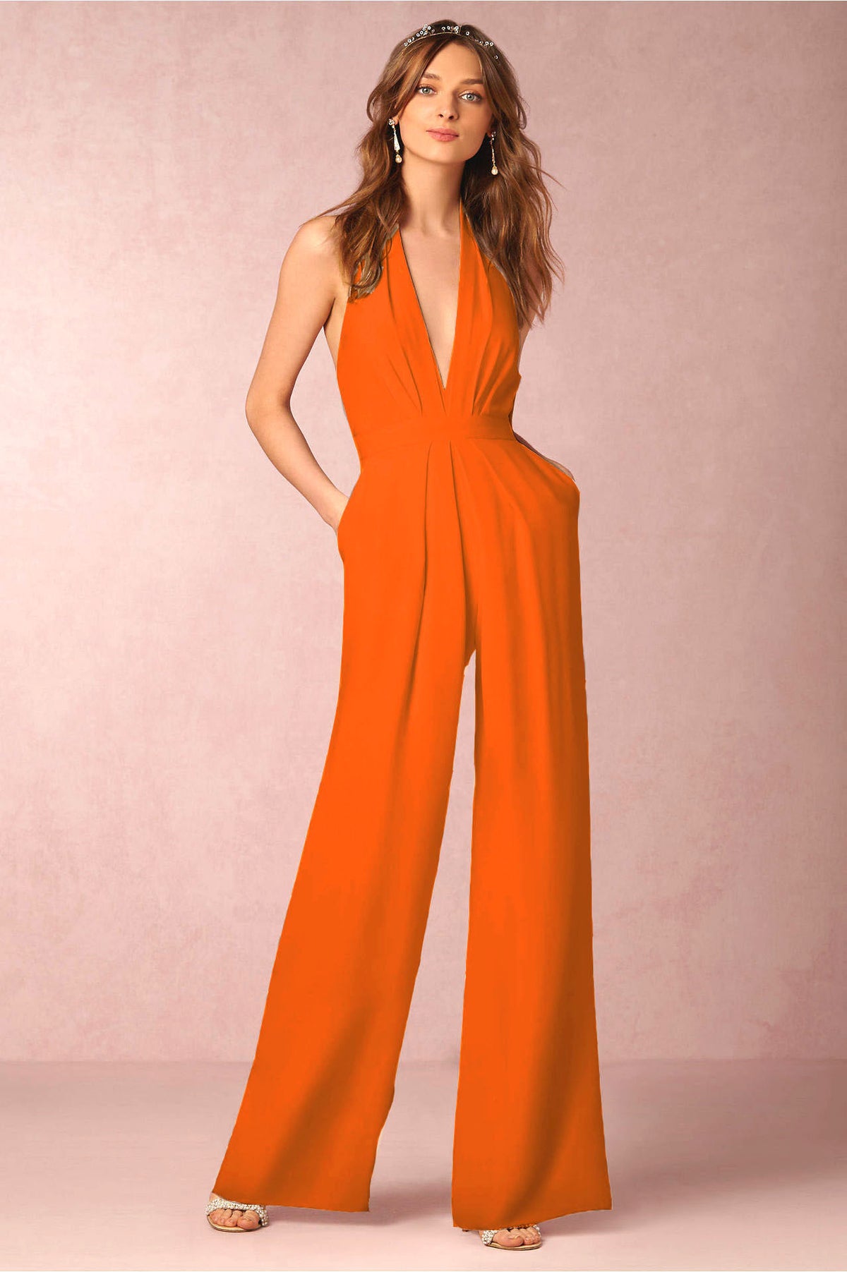 Aria Halter Wide-Leg Jumpsuit
