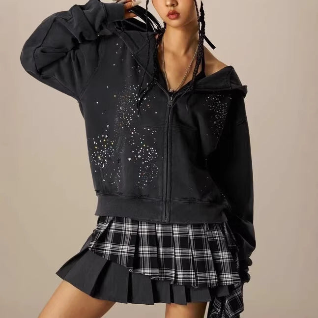 Crystal Zip-Up Hoodie