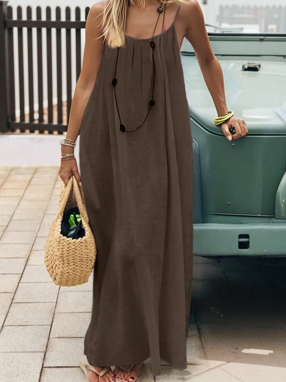 Siesta Open-Back Slip Dress