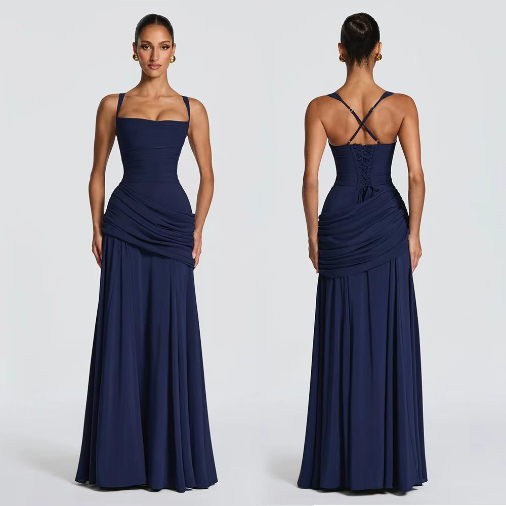 Seraphine Ruched Chiffon Dress