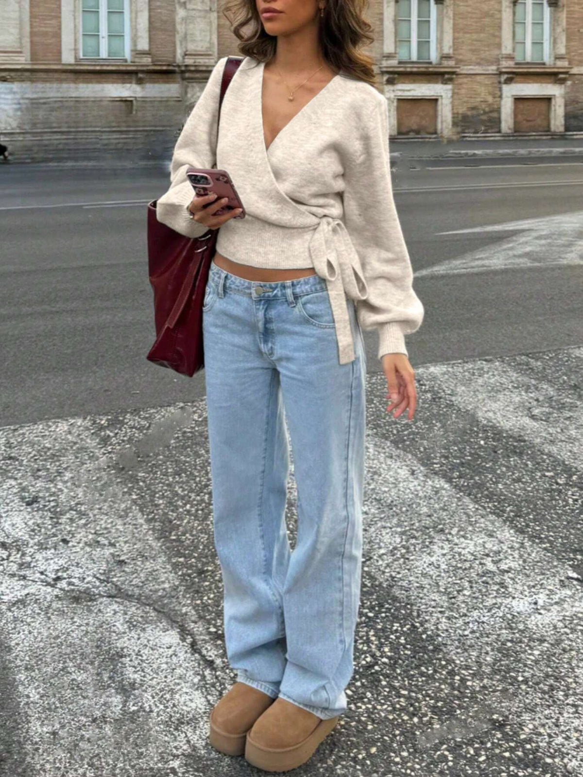 Vivienne Wrap-Tie Knit Cardigan