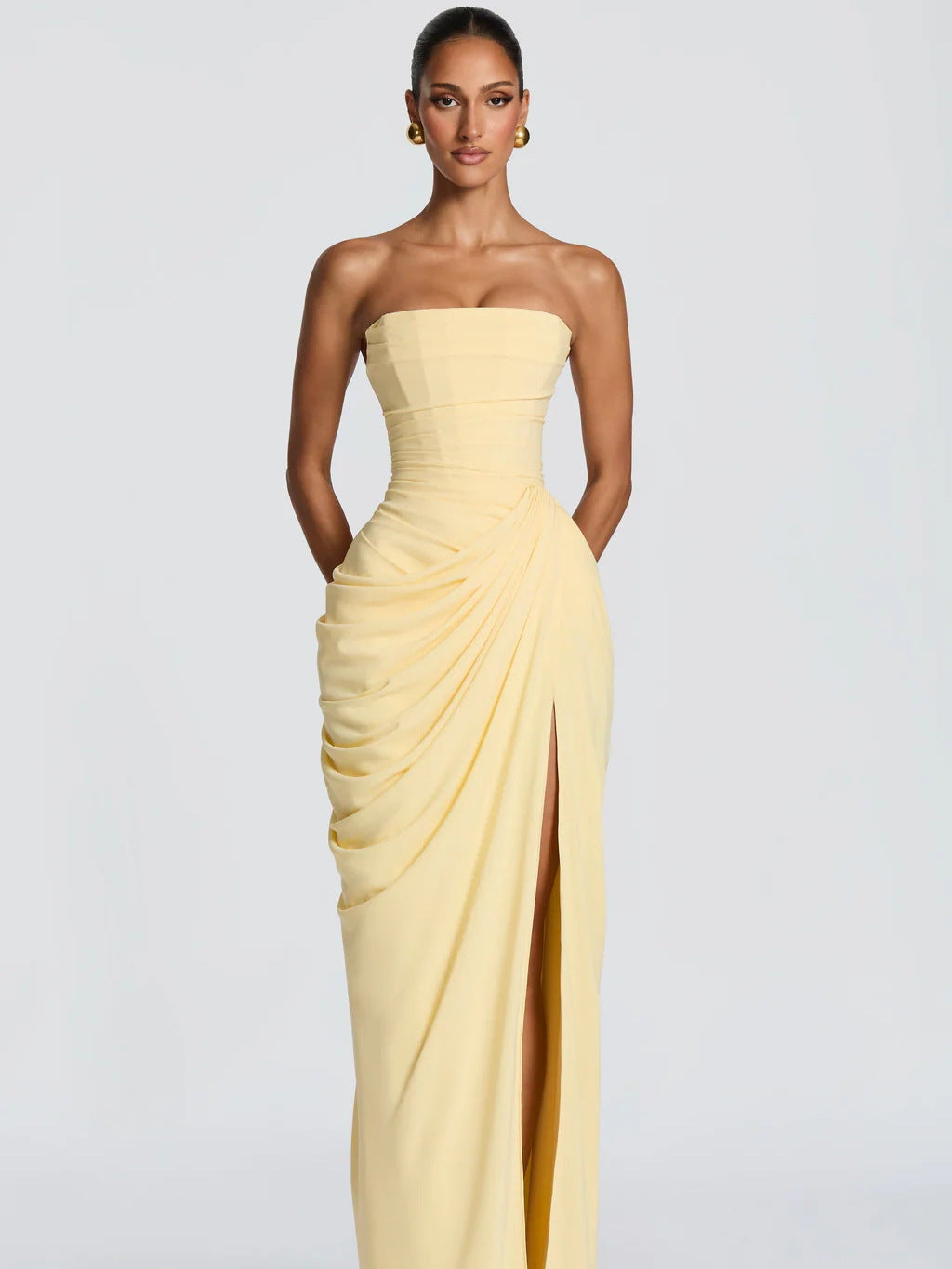 Aurora One-Shoulder Backless Gown