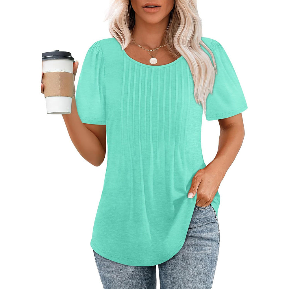 Plissé Relaxed Crew Tee
