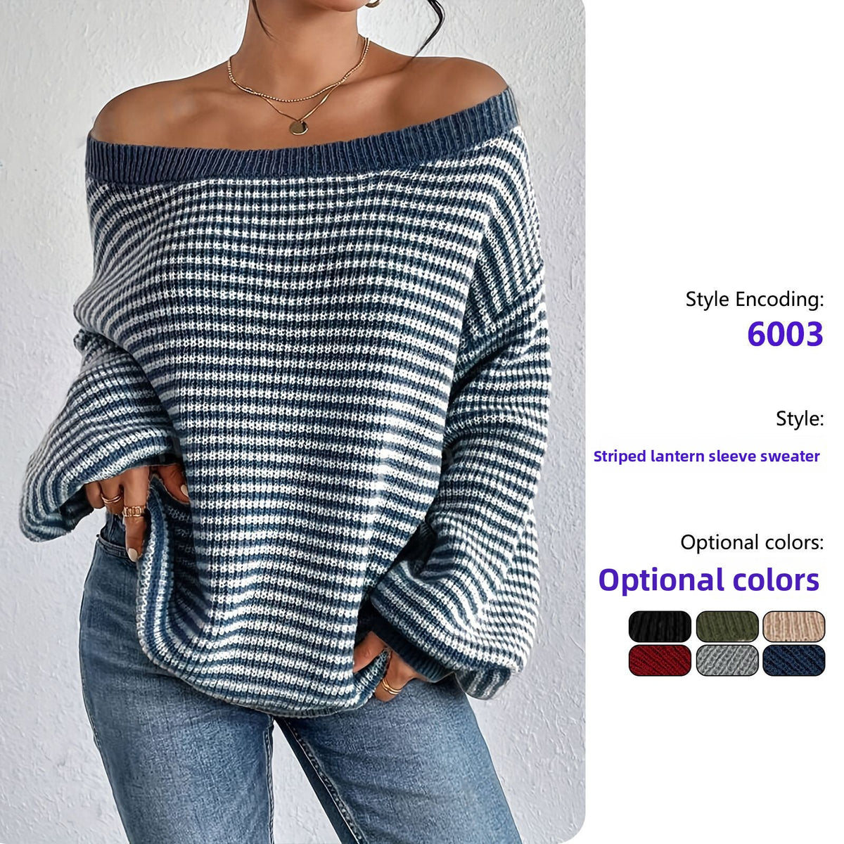 Margot Off-Shoulder Striped Knit