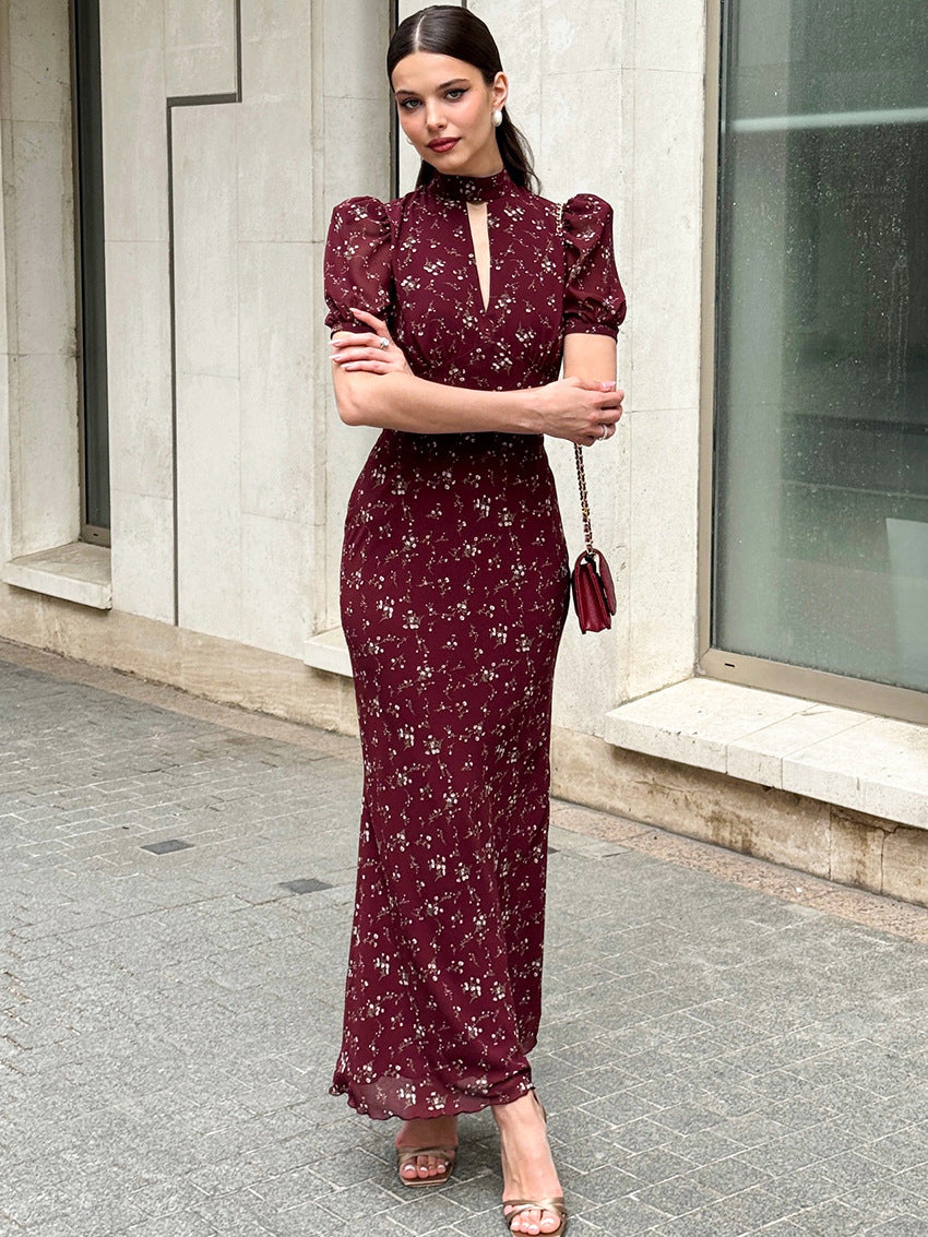 Rosalie Floral Deep-V Maxi Dress