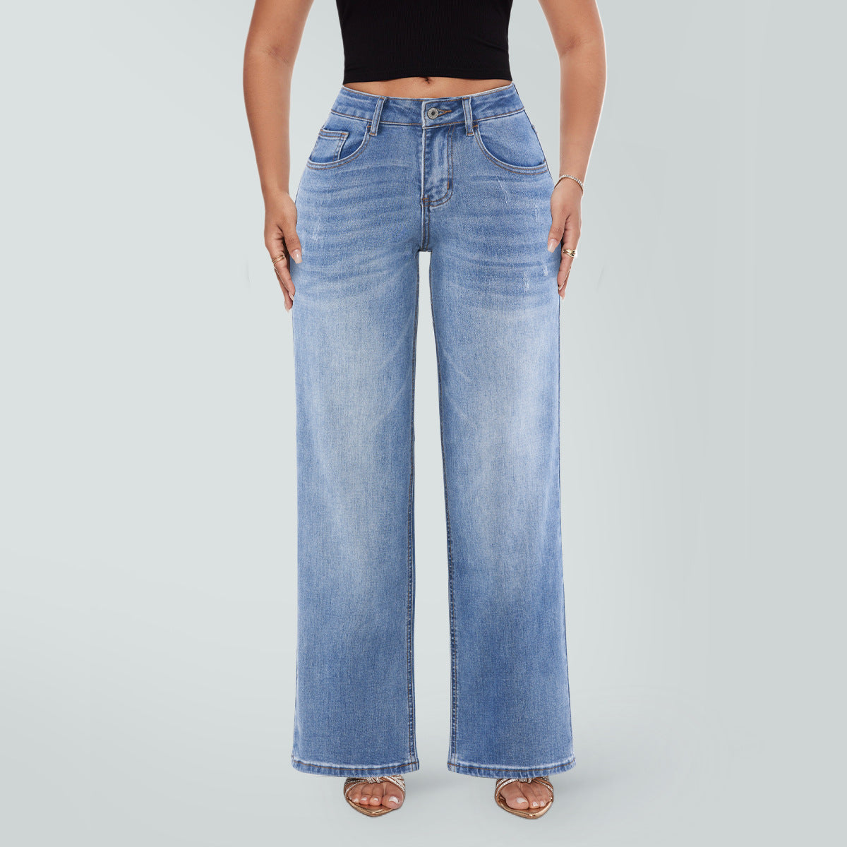 Brooklyn High-Waist Wide-Leg Jeans