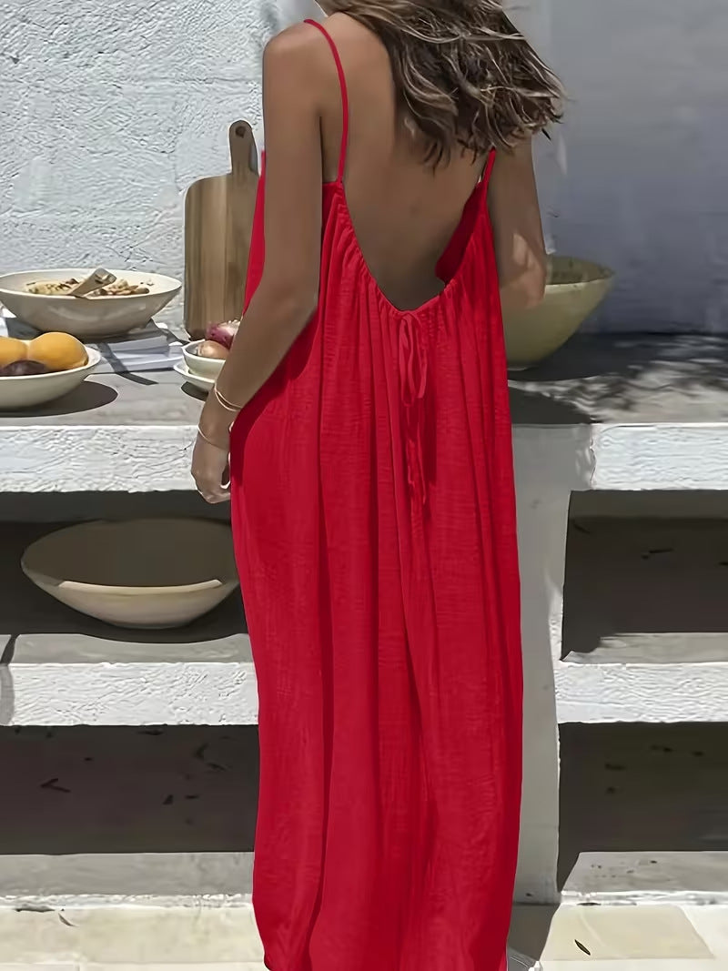 Solène Strappy Open-Back Maxi