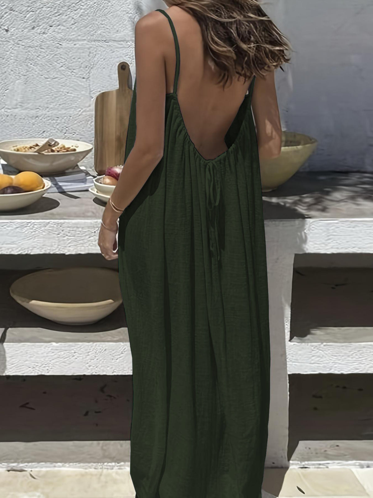 Solène Strappy Open-Back Maxi